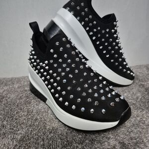 Gianni Bini Black Studded Sneakers
